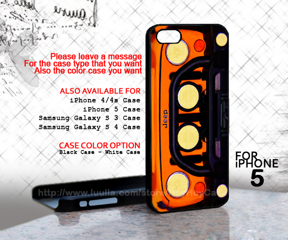 Orange Jeep - Design On Hard Case For Iphone 5 Black Case Cover - Please Leave Note For The Case Color: White Case Or Clear Case